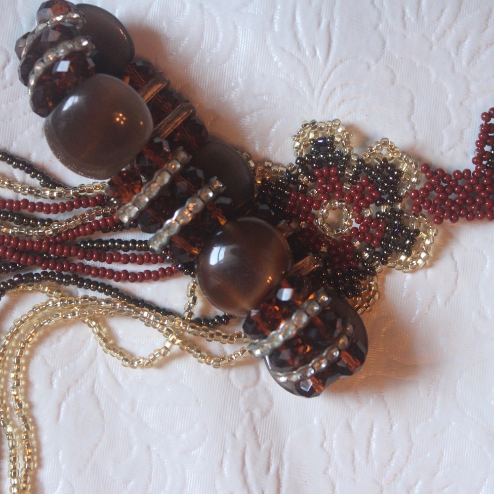 Matching Brown and Blue Bracelet